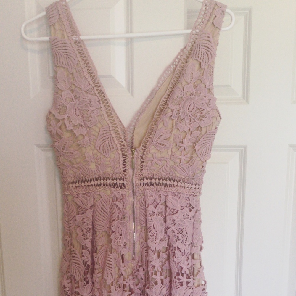 Blush/mauve lace dress
